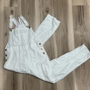 Stoney Clover Target White Linen Blend Overalls Women’s XS thumbnail 2