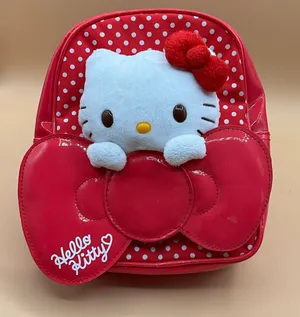A Very Rare Vintage Sanrio 2011 Bright Red Shiny Hello Kitty Mini Backpack thumbnail 1
