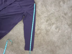 Athleta Purple Long Sleeve Button Front Shirt Size M Lightweight Travel Top thumbnail 5