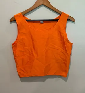 Retro orange crop top Size XL thumbnail 1