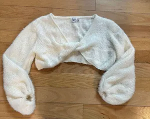 Princess Polly THE‎ HENRIK CROPPED SWEATER White thumbnail 1