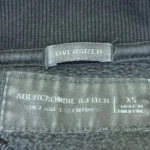 Abercrombie & Fitch Black Gray Colorblock Oversized Sweatshirt Sweater Top Sz XS thumbnail 3