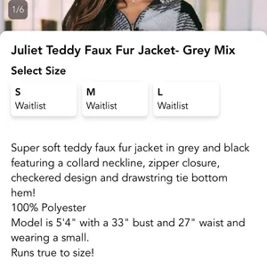 These Three Boutique teddy furry jacket thumbnail 6