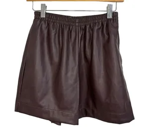 Avec Les Filles‎ faux leather brown shorts size XS thumbnail 1