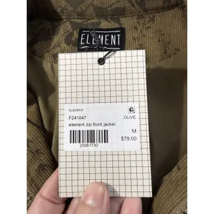 Element‎ Botanical Floral Olive Corduroy Zip Cropped Jacket F241647 Medium NWT thumbnail 5