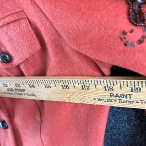 Spiegel Rust Orange Embellished Sleeve Blazer Jacket Womens Size 8 thumbnail 8