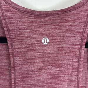 lululemon Sweat Date‎ in Heather Burgundy Racerback Tank Top Size 6 thumbnail 4
