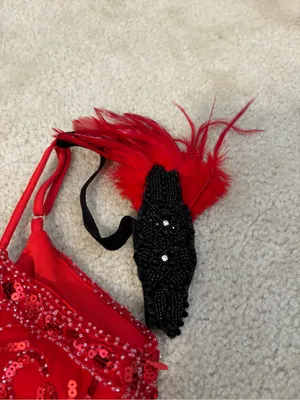 Red Beaded Flapper Costume thumbnail 3