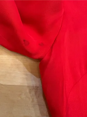 Hugo Buscati Red Silk Long Sleeve Dress thumbnail 6
