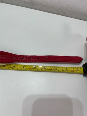 Justin Boots Red Leather Belt Top Grain Cowhide Embellished Western 28 USA Made thumbnail 9