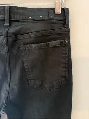 7 For All Mankind Black Sparkle Bootcut Jeans Women’s Size 29 Coated thumbnail 7