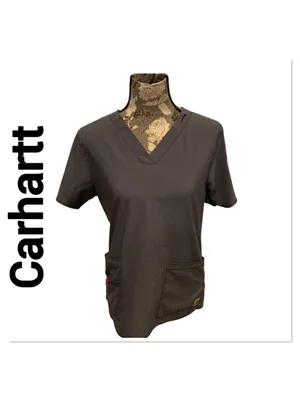 CARHARTT Force Modern Fit Gray Scrub Top size medium thumbnail 2