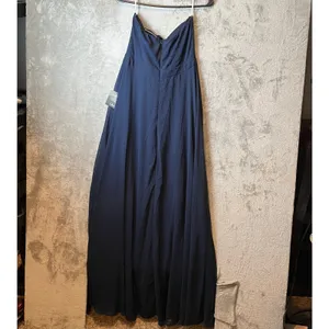 Lulus Navy Strapless Maxi‎ Dress Sz M Bridesmaid Wedding Formal Evening Gown New thumbnail 5