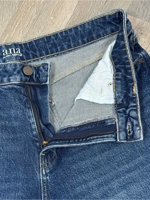 ANA A New Approach Mid Rise Boyfriend Jeans Blue Size 12 Crop Mom Relaxed thumbnail 4
