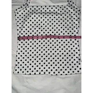 Halter Tank Top Set Solid Black‎ and White Polka Dot Square Neck 2 Pack Black Size XS thumbnail 10