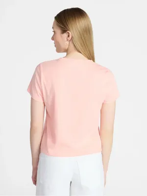 No Boundaries Light Pink Floral Crewneck Tee thumbnail 3