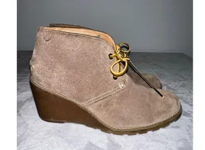 Sperry Suede Fall Booties Tan Women’s 8 thumbnail 1