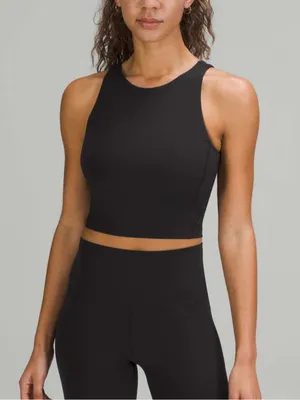 Lululemon Align High Neck Tank Top Black long line sports bra workout nulu thumbnail 1