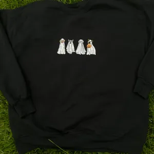 Handmade Ghost Dog Sweatshirt thumbnail 2