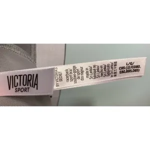 Victoria's Secret Sports Bra The Player Bra Large Gray and Black Sportswear thumbnail 5
