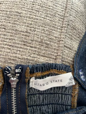 Altar'd State Dark Blue Denim Tank Dress thumbnail 3