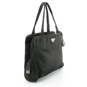 Prada Black Nylon Tessuto Shoulder Bag With Lock & Key thumbnail 9