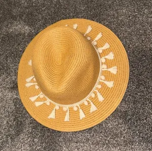 Tan Tassle Hat thumbnail 1