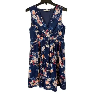 Jojo Maman Bebe maternity blue floral dress thumbnail 2