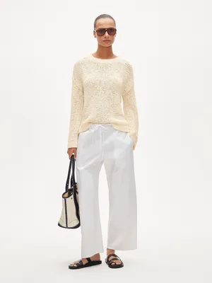 J. Crew Montauk pullover sweater in Antique White Size Small thumbnail 2