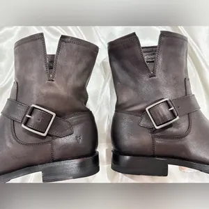 Frye Natalie Engineer Short Boots Size 6 Brown Leather Western Festival Boho thumbnail 7