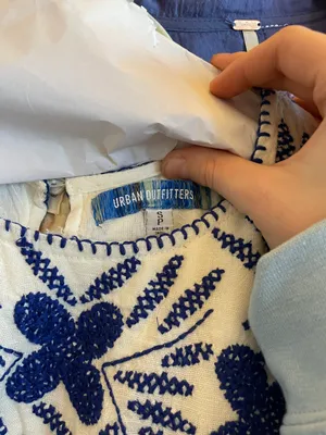 White And Blue Floral Mini Dress thumbnail 3