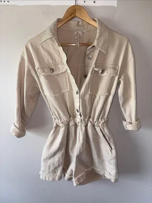 Sadie & Sage Cotton Denim Utility Romper thumbnail 1