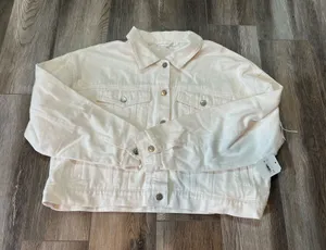 NWT Altar’d State Bride White Jean Jacket thumbnail 1