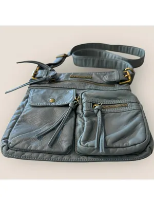 Montana West Blue Vegan Leather Crossbody Bag Multi Pocket Y2K Boho thumbnail 6