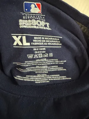 MLB New York Yankees Navy Blue Short Sleeve Tee with White Logo thumbnail 4