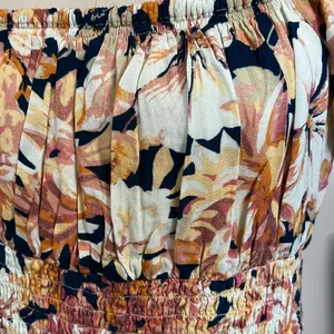 Free People Wren Printed Smocked Summer Mini Dress Size Large thumbnail 10