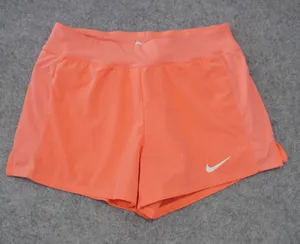 Nike Women's Size Small Pink Orange Running Shorts Dri-FIT Athletic Lightweight thumbnail 1