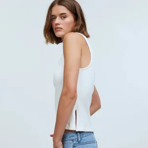 Madewell Side Slit Mockneck Tank Top Size XXS thumbnail 2