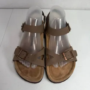 Cushionaire 10M Sandals Lauri Brown Slingback Buckle Comfort Leather Insole thumbnail 6