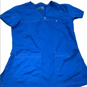 Grey’s Anatomy by Barco size xsmall royal blue nurses scrub top thumbnail 1