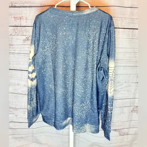 Blue and White Graphic Skeleton Sweatshirt Size 2X thumbnail 3