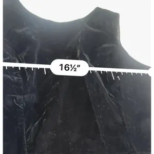 VTG Scott McClintock Black Velvet Maxi Dress Sz 12 USA Made Sleeveless Slit thumbnail 9