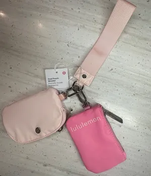 Lululemon Dual Pouch Wristlet Pink thumbnail 1