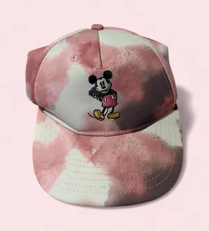Disney Pink & Red Tie-Dye Mickey Mouse Baseball Cap thumbnail 1