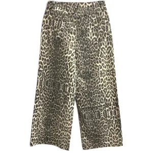 NWT Three Bird Nest Roaming Leopard Print Pants Wide Leg High Rise Tan Black S thumbnail 4