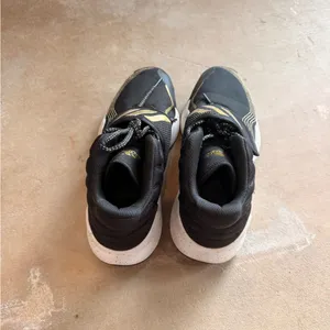 adidas Black and Gold Mesh Athletic Shoes thumbnail 6