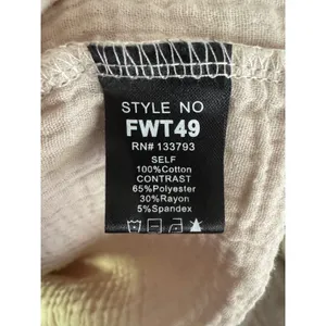 POL Beige Mixed Texture Cotton Hooded Henley Pullover Top‎ Size M thumbnail 5