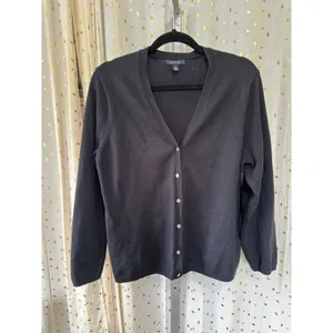 Land's End Women's Tight Knit Classic Button Down Cardigan 1X thumbnail 2
