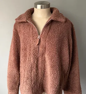 Lucky Brand Women’s Fleece Teddy Brown Jacket Oversized Cozy Comfy thumbnail 1