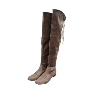Marc Fisher Over The Knee Boots Taupe Faux Suede OTK Boots‎ Size 7.5 thumbnail 3